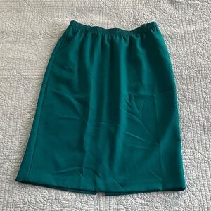 Vintage Teal Pencil Skirt with POCKETS